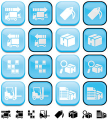 Delivery and storage buttons with pushed Up and down button