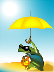 Obraz premium Sonnenfrosch
