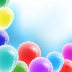 Background with  balloons