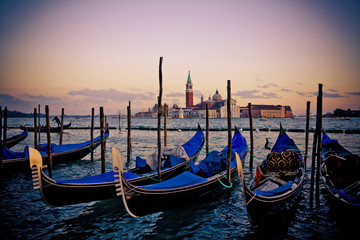 Venetian Gondolas, Venice, Italy © Alex Yeung