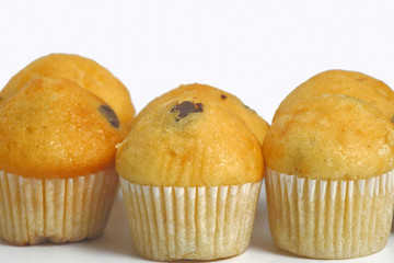 muffins on the white background