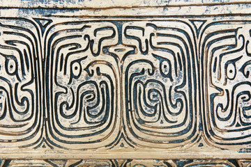 the wall with the original spiral patterned