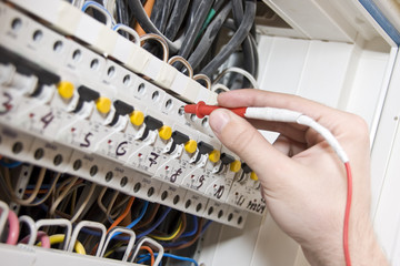 Electrician at work