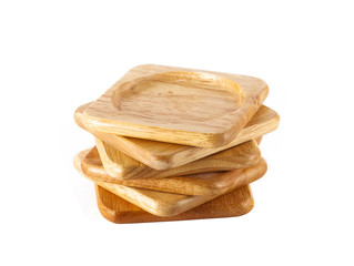 pile of wooden coasters for glass