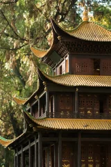 Fototapete Tempel traditional chinese temple with golden roofs (1)