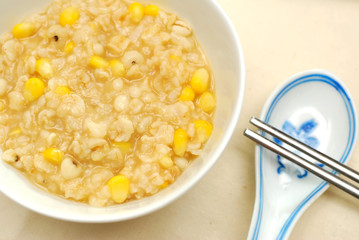 Healthy Chinese brown rice porridge