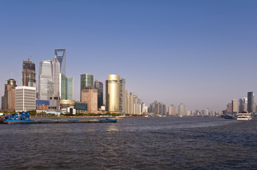 Fototapeta na wymiar Fleuve Huangpu à Shanghai - China