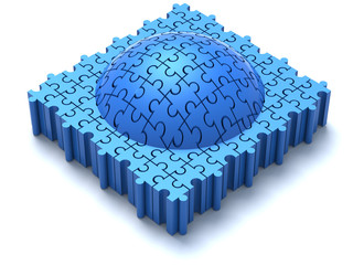 Blue Puzzle Dome