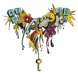 Colorful grunge graffiti