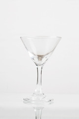 Empty wine glass isolated on white background ..