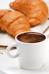 coffee and croissant.