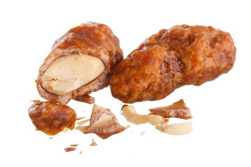 almonds in the chocolate.