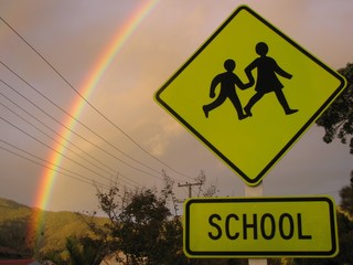 Regenbogen in Cormandel Town