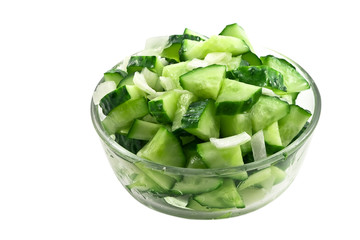 Salad from fresh cucumbers