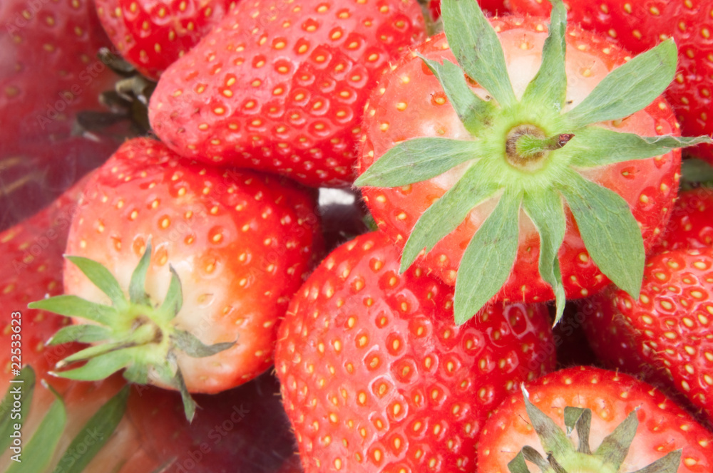 Wall mural strawberries.