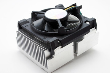 CPU Cooler or heatsink isolated om black background