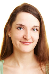 Naklejka premium Frau mit langen Haaren