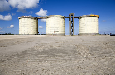 Obraz premium Sewage treatment silos