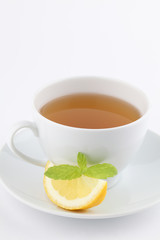 Mint tea with lemon
