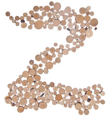 Letter Z in Tree Stumps