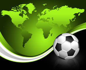World championship background with soccer ball