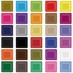 Botones cuadrados de colores