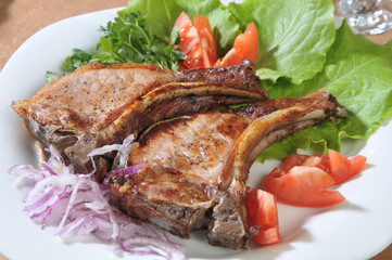 Barbecue pork ribs