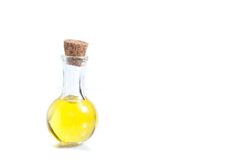 decanter with extra virgin olive oil