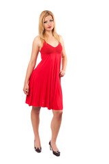 Fototapeta premium Full body shot of blond pinup girl