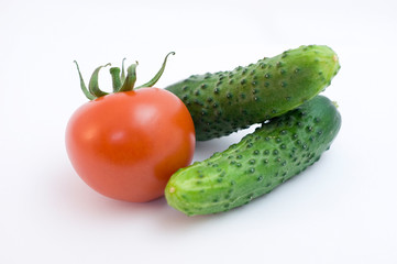 Tomato and cucumbers
