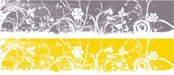 Floral website banners