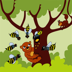 Kleiner Bär klaut Honig