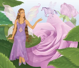 Wall murals Pony Violet fairy.