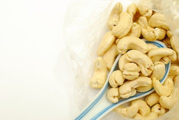 Spoonful of cashew nuts