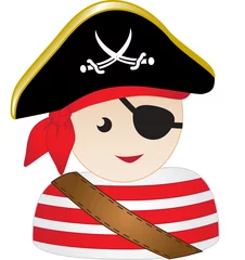 Stickers meubles Pirates Icône de boucanier pirate