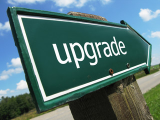 UPGRADE road sign