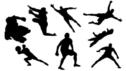 Goalkeeper silhouette