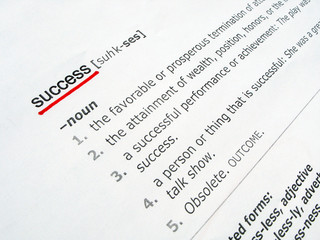 Fototapeta premium Underlined SUCCESS word on a page of a dictionary