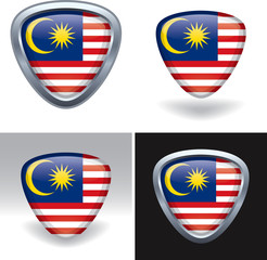 Malaysian Flag Crest Button