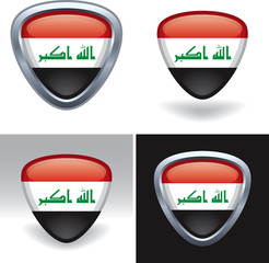 Iraqi Flag Crest Button
