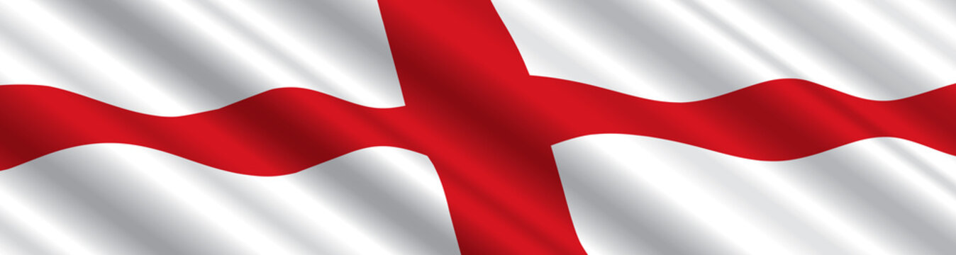 English Flag in the Wind
