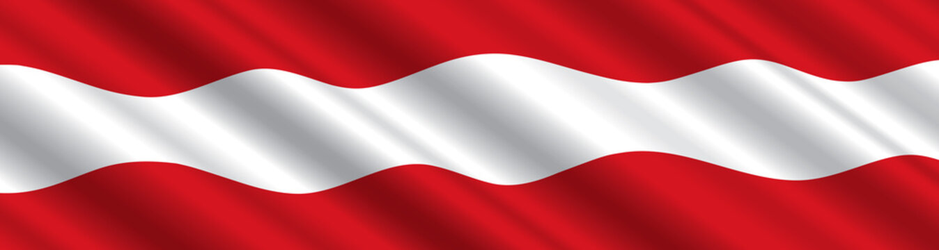 Austrian Flag in the Wind