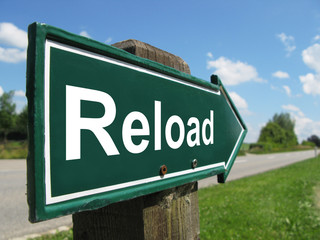 RELOAD road sign