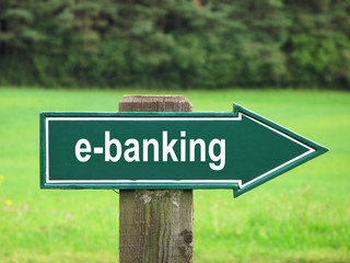 E-BANKING road sign