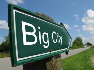 BIG CITY road sign