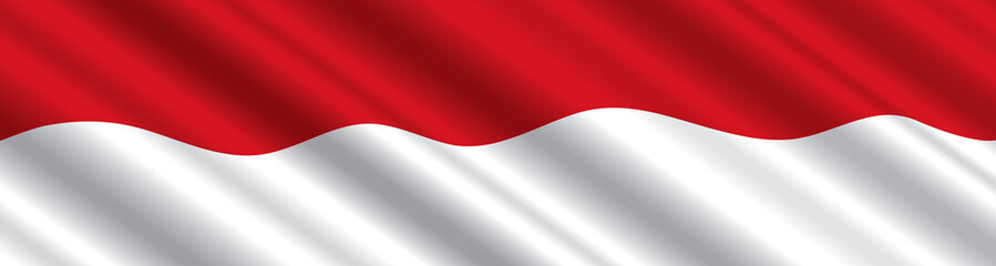 Indonesian Flag in the Wind