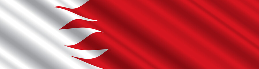 Bahrain Flag in the Wind