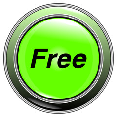 button free green on a white background vector eps10