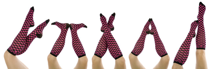 lots of socks pink and black