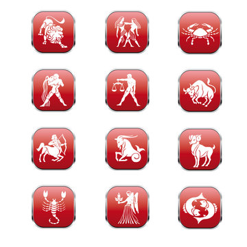 Zodiac Signs Red